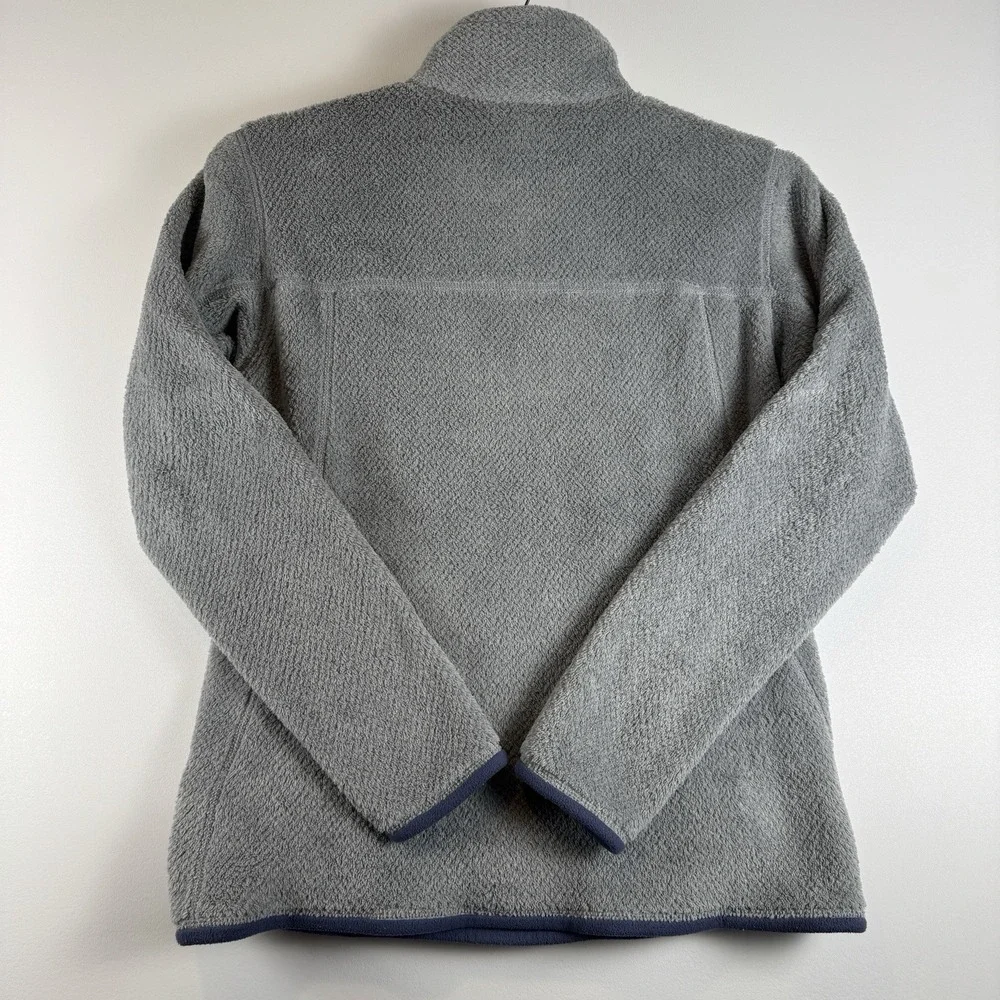 Patagonia Womens Re-Tool Snap-T Fleece Pullover Grey Navy Blue Medium 25442